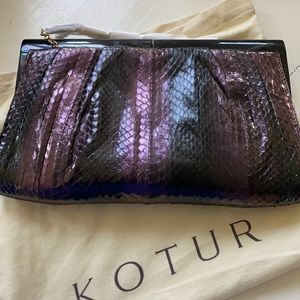 KOTUR snakeskin purse NWT